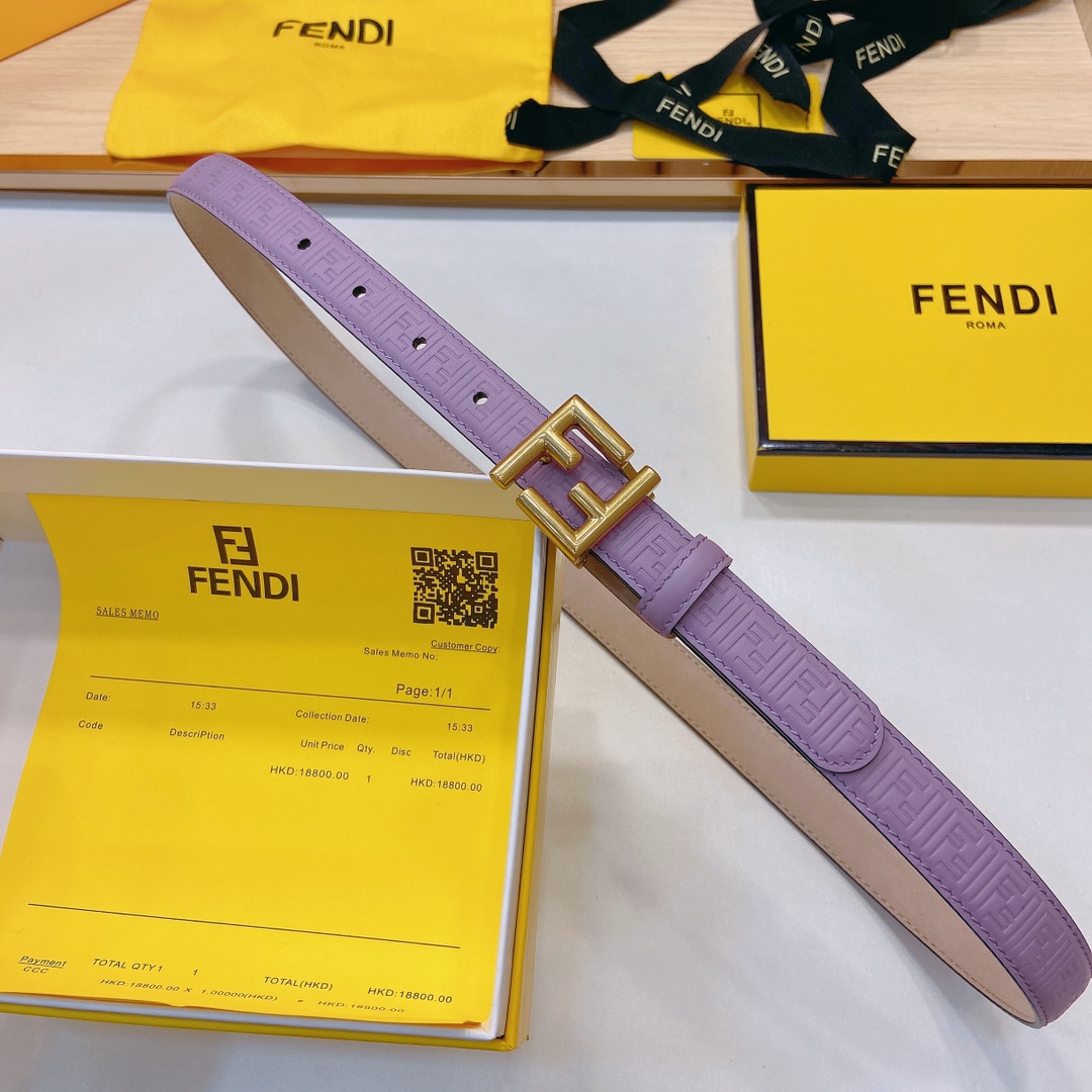芬迪FENDI双面原版皮腰带采用原版