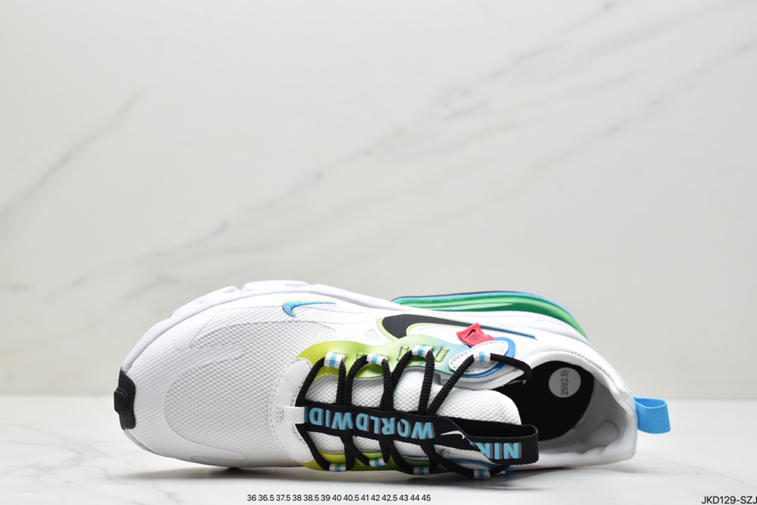 160 耐克Nike Air Max 270 React 270瑞亚赛车系列透气后半掌气垫百搭运动慢跑鞋 CJ0620