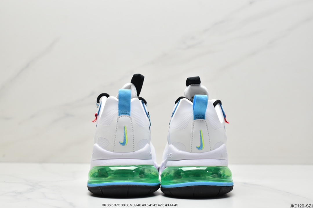 160 耐克Nike Air Max 270 React 270瑞亚赛车系列透气后半掌气垫百搭运动慢跑鞋 CJ0620