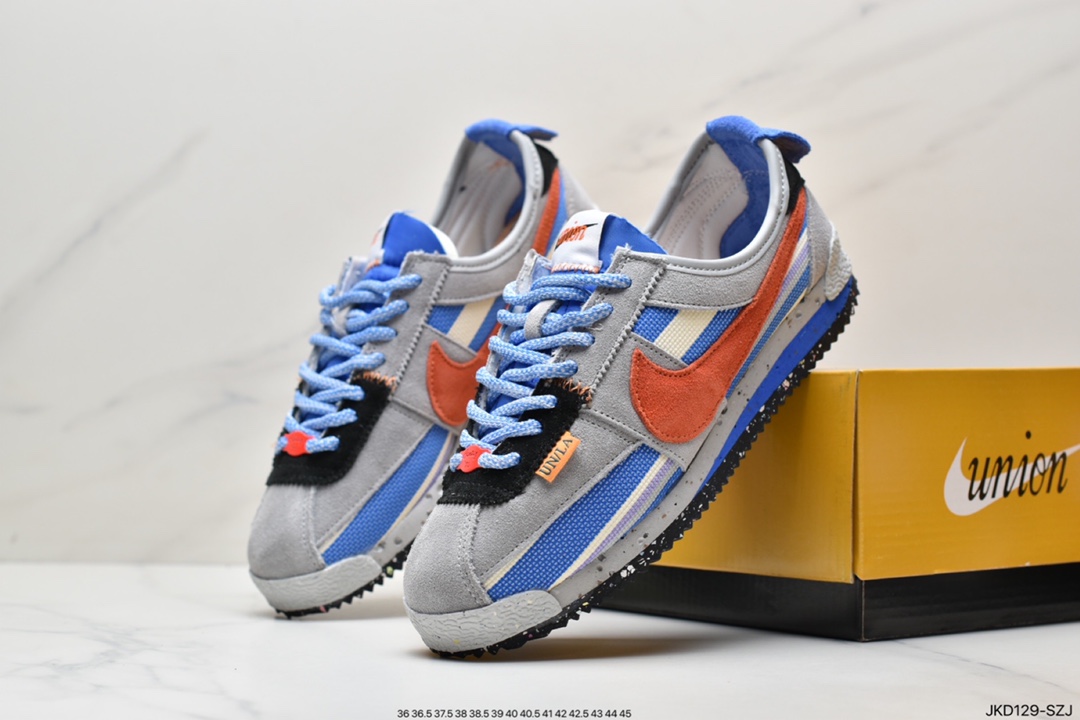 160 联乘洛杉矶知名店铺Union LA x Nike Cortez Low”Black”阿甘改良初代低帮复古经典休闲运动慢跑鞋 DR1413-007