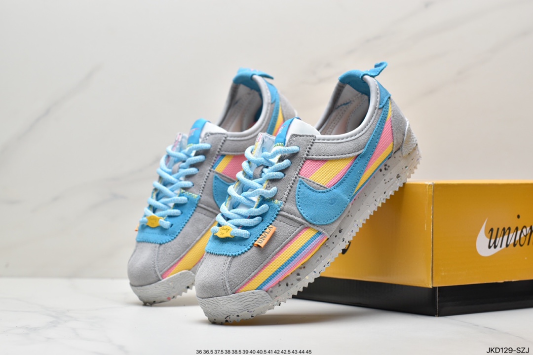 160 联乘洛杉矶知名店铺Union LA x Nike Cortez Low”Black”阿甘改良初代低帮复古经典休闲运动慢跑鞋 DR1413-007