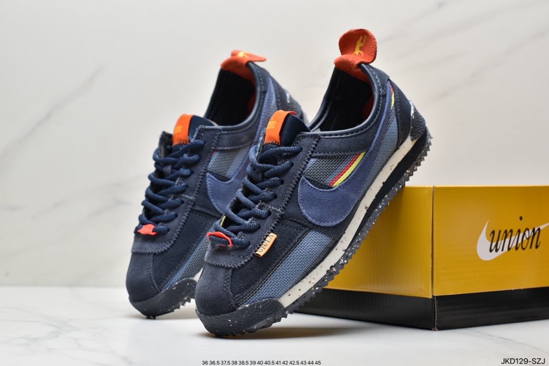 160 联乘洛杉矶知名店铺Union LA x Nike Cortez Low”Black”阿甘改良初代低帮复古经典休闲运动慢跑鞋 DR1413-007