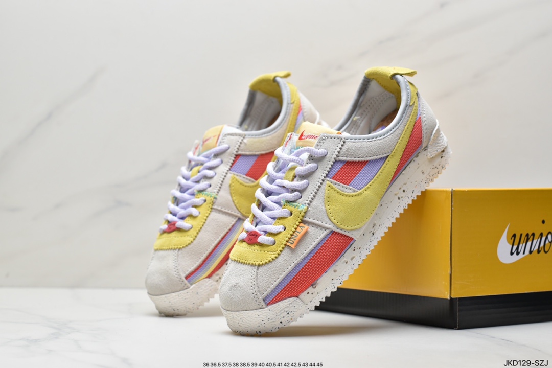 160 联乘洛杉矶知名店铺Union LA x Nike Cortez Low”Black”阿甘改良初代低帮复古经典休闲运动慢跑鞋 DR1413-007
