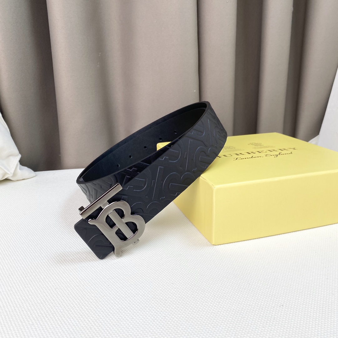 配全套包装礼盒巴宝莉头层牛皮宽3.8