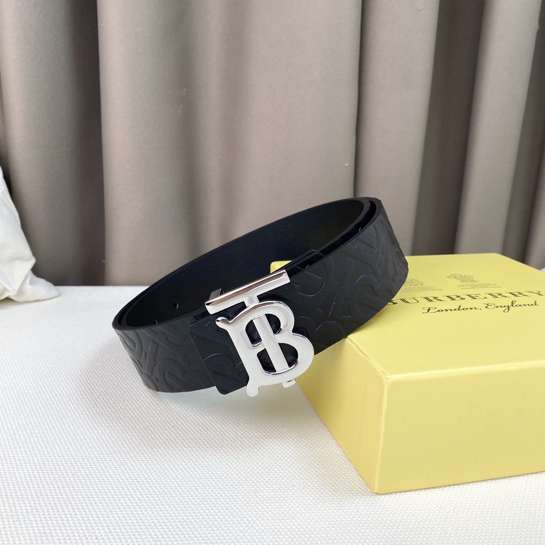 配全套包装礼盒巴宝莉头层牛皮宽3.8