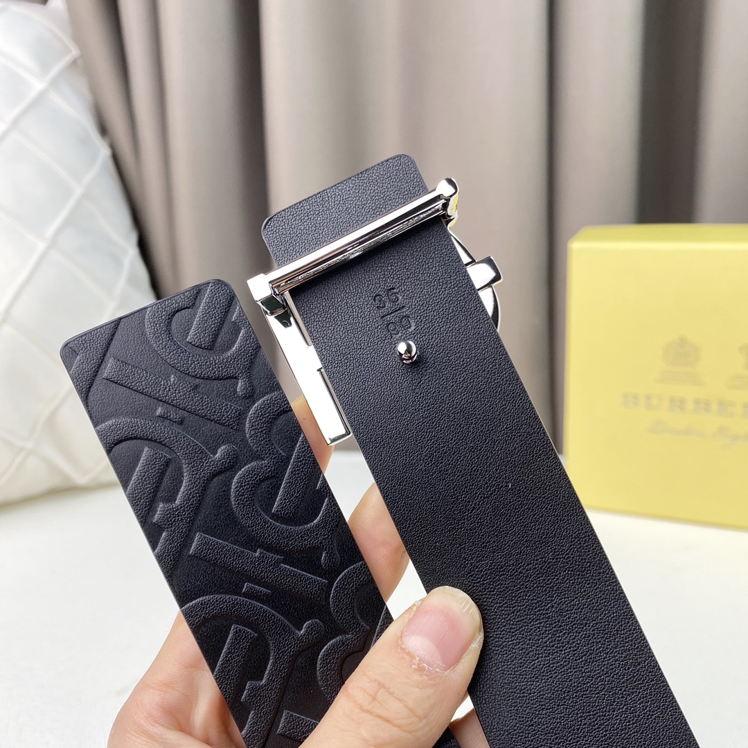 配全套包装礼盒巴宝莉头层牛皮宽3.8