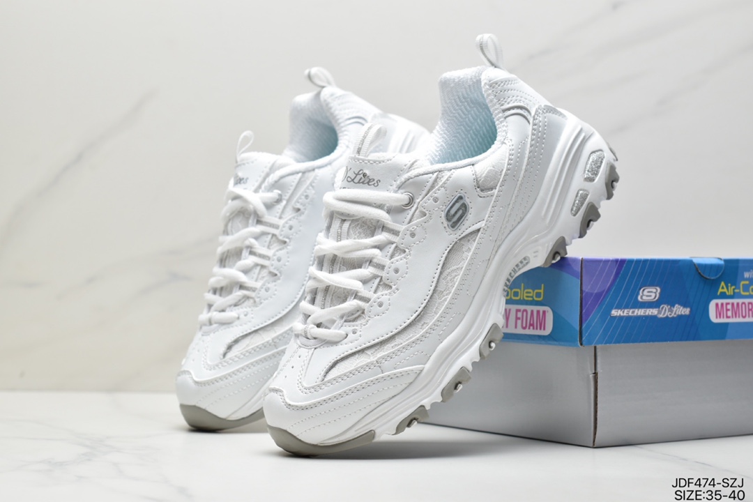 125 Skechers D”lites 1.0精英一代系列舒适熊猫老爹风厚底休闲运动复古慢跑鞋