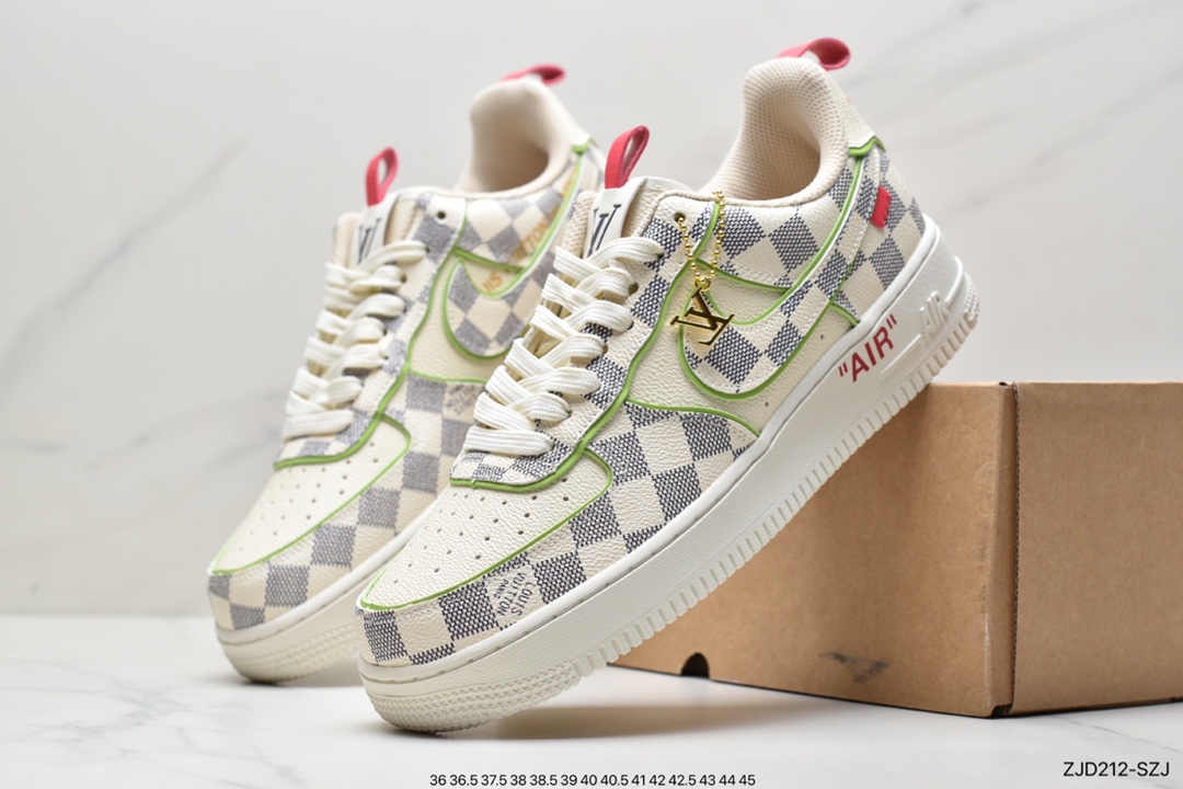 240 耐克Nike Air Force1 空军一号白蓝低帮休闲板鞋1A9V8H
