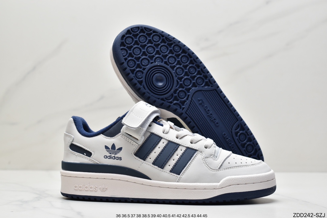 Adidas Originals Forum Low navy blue gray classic Velcro retro sneakers GY6553