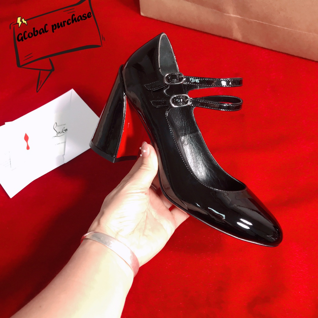 NO:100666,High-end customization Mary Jane retro classic series!  H8.5Cm size 35-42. Standard European code genuine leather big sole-154 black leather, synchronized on the official website. Standard European code Reference:-154 Color:black Material:patent Lining:red goat leather Heel height:8.5Cm Sole:leather sole Size:EU 35-42 (US 4-11):,,christian louboutin,mary jane,Leather soles19860909高端订制 玛丽珍复古精典款系列！ H8.5Cm尺码35-42码.标准欧码 真皮大底-154黑柒皮,官网同步. 标准欧码 Reference:-154 Color:black Material:patent Lining:red goat leather Heel heigh:8.5Cm Sole:leather sole Size:EU 35－42（US 4一11) :,,christian louboutin,mary jane,Leather soles,Women's Shoes