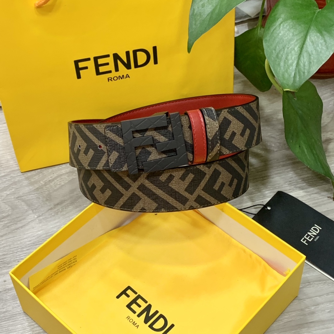 FENDI芬迪专柜同款宽4.0CM双