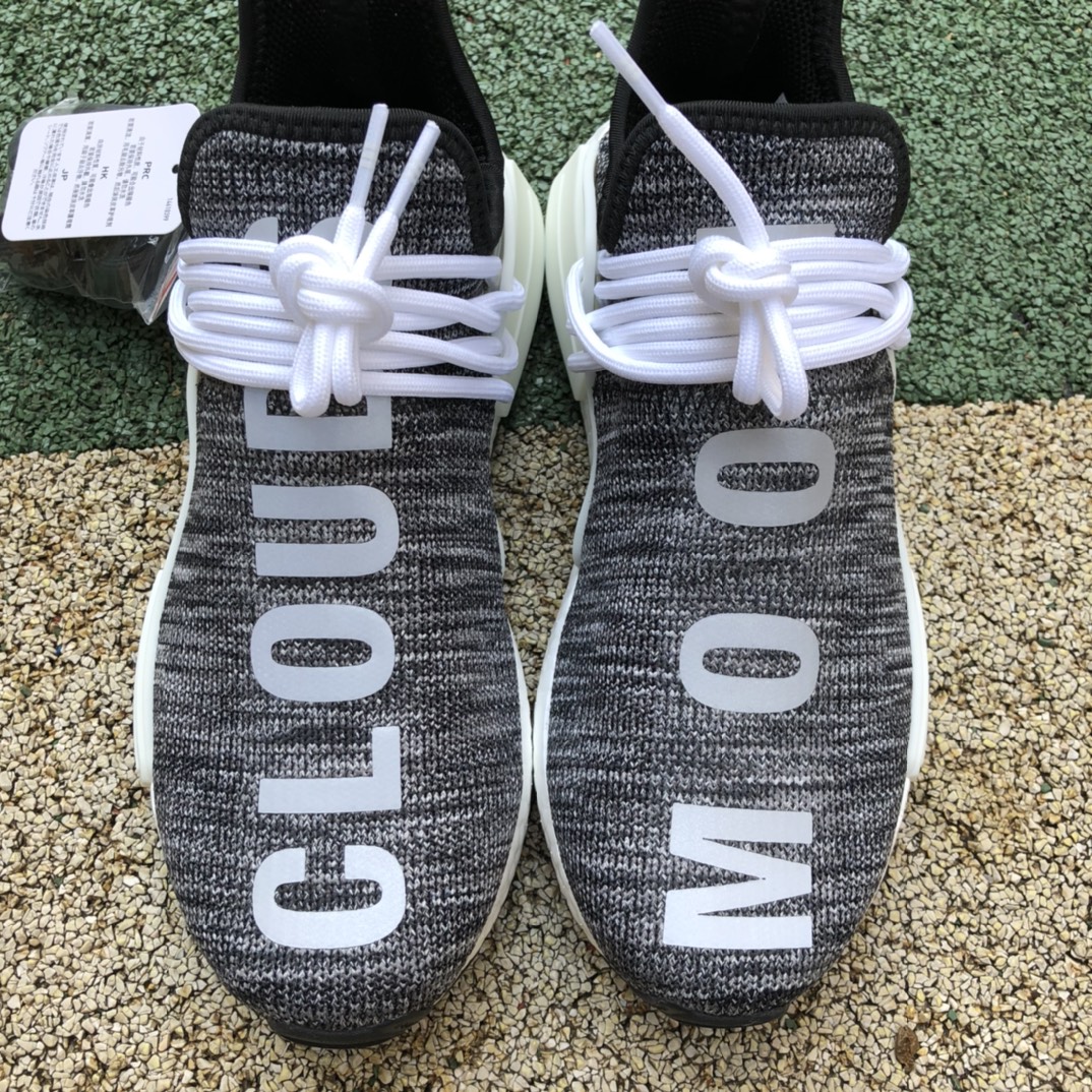 NMD HumanRace Feidong Trail Oreo black and white gray woven women's casual walking shoes AC7359