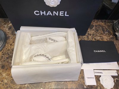 Chanel Shoes Flip Flops White Chains