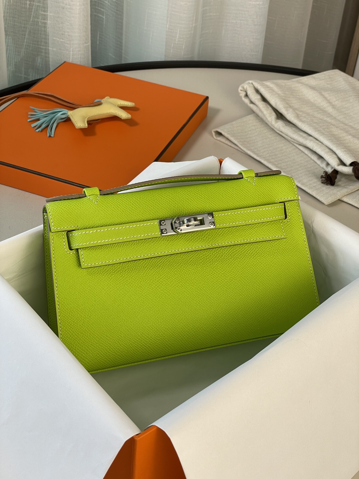 Hermes Kelly Handbags Crossbody & Shoulder Bags Green Epsom Mini