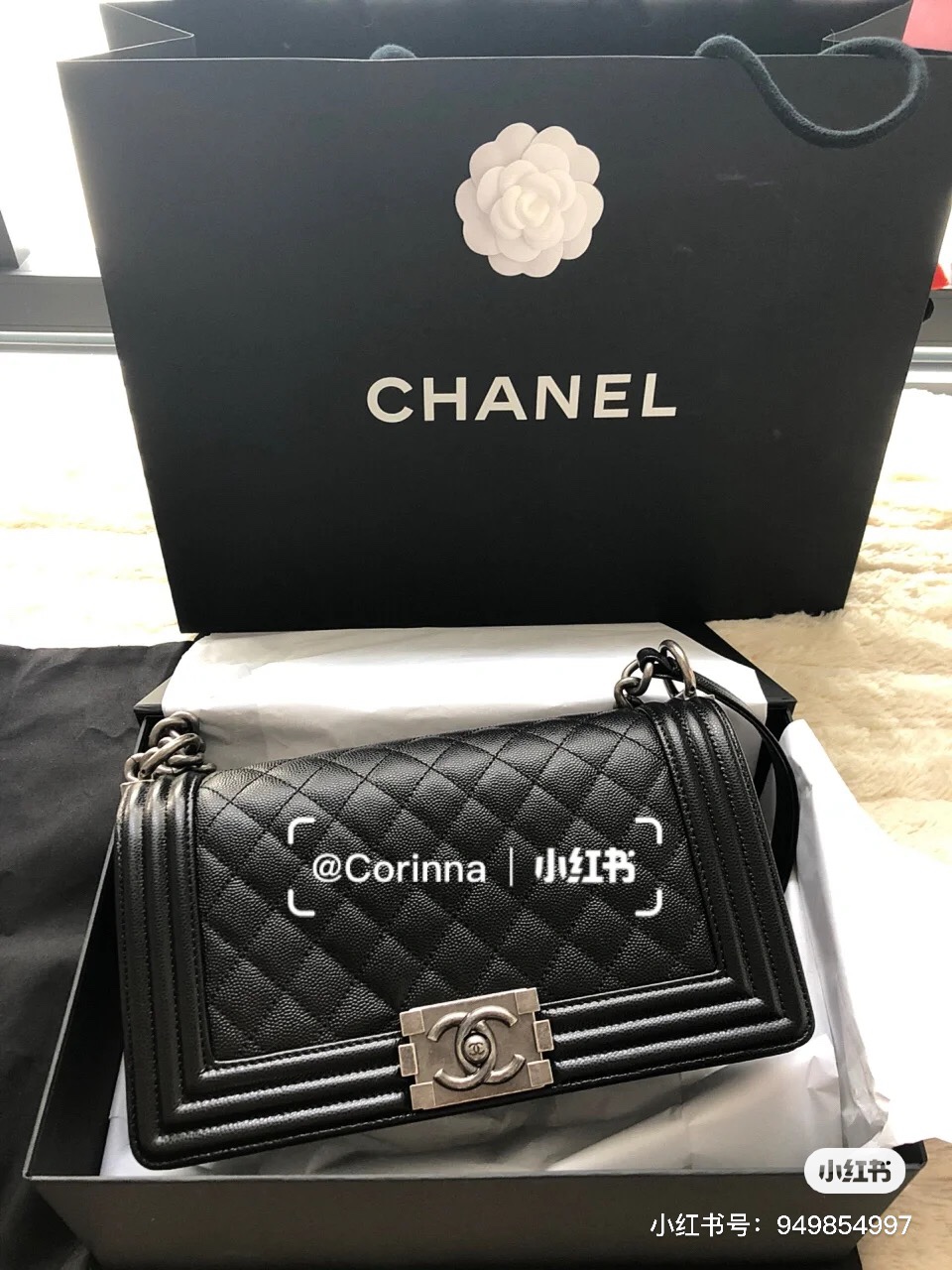 Chanel leboy 辣妈包 银扣