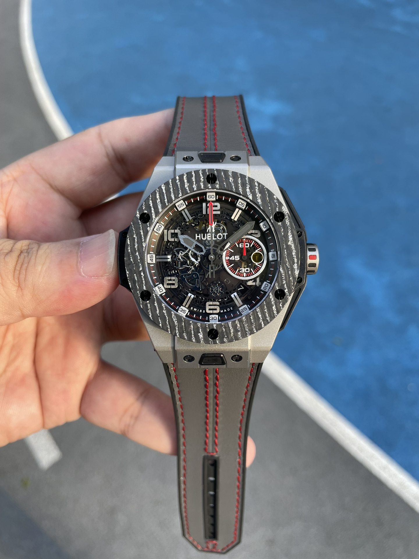 Hublot Big Bang 401.OQ.0123.VR chronograph, shown in the complete original source image set. 2