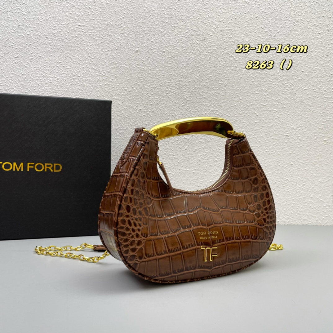 400 配盒子TOM FORD新款鳄鱼纹单肩包