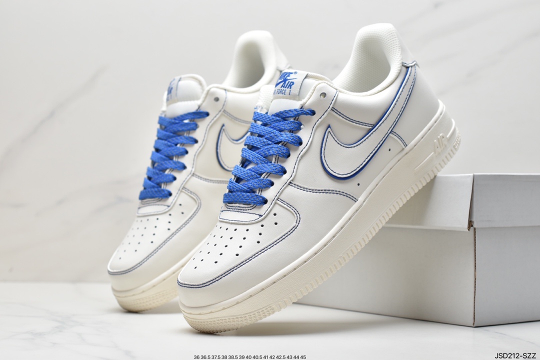 200 耐克Nike Air Force1 空军一号 白蓝低帮休闲板鞋 GU6936-599