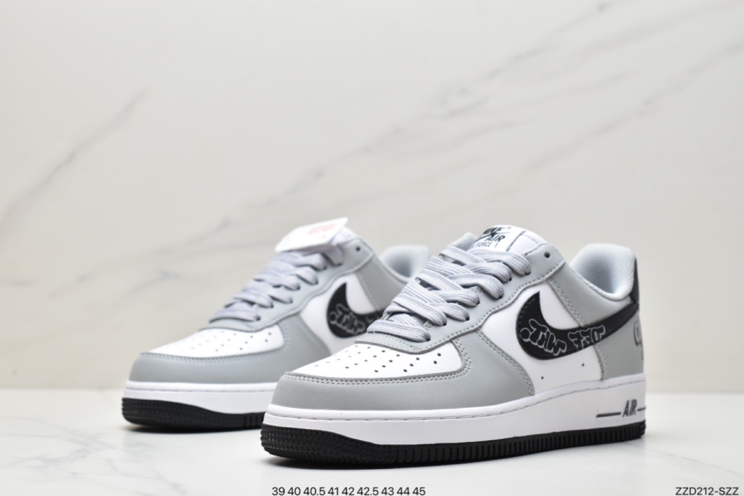 250 耐克Nike Air Force1 空军一号 白蓝低帮休闲板鞋AA0011