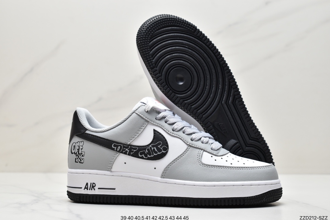 250 耐克Nike Air Force1 空军一号 白蓝低帮休闲板鞋AA0011