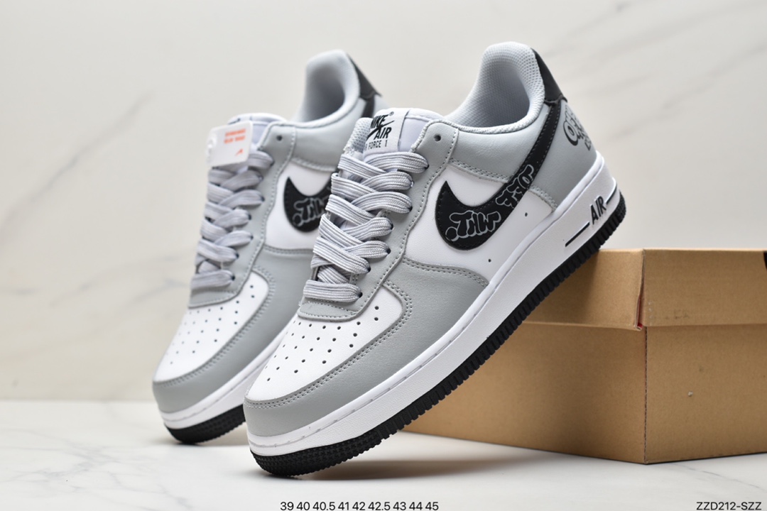 250 耐克Nike Air Force1 空军一号 白蓝低帮休闲板鞋AA0011