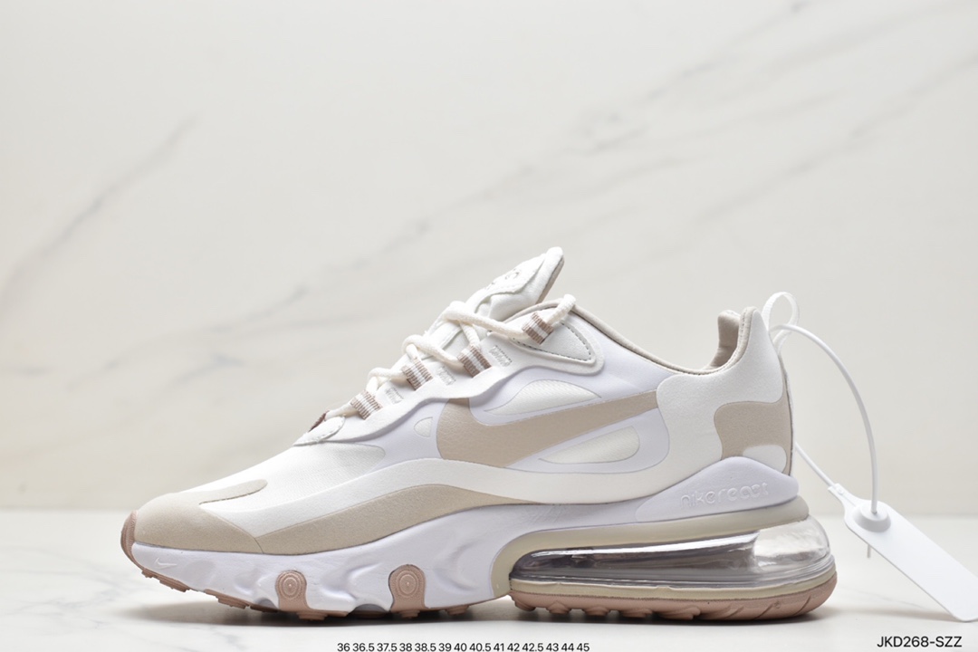 160 耐克Nike Air Max 270 React 270瑞亚赛车系列透气后半掌慢跑鞋 CJ0620