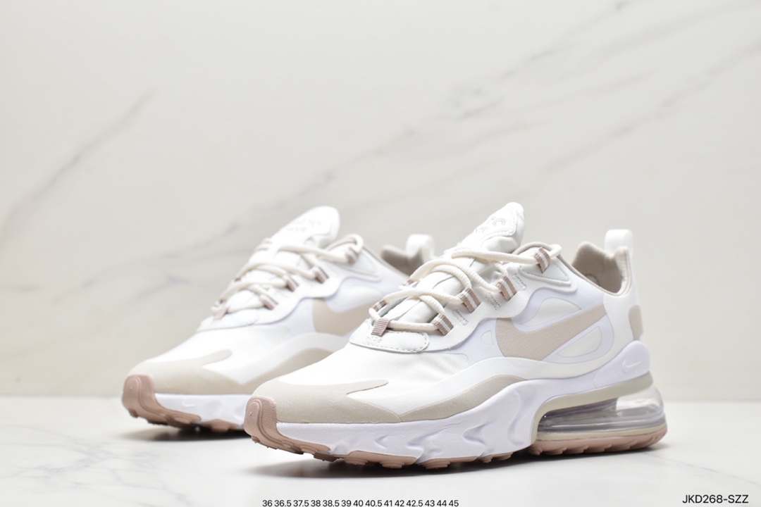 160 耐克Nike Air Max 270 React 270瑞亚赛车系列透气后半掌慢跑鞋 CJ0620