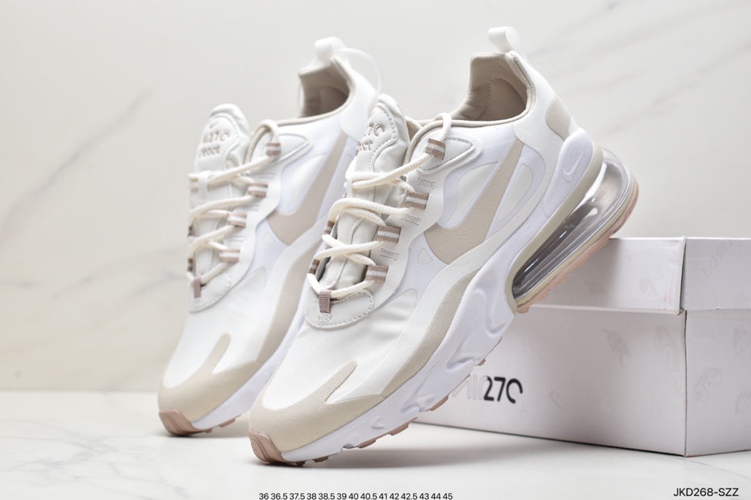 160 耐克Nike Air Max 270 React 270瑞亚赛车系列透气后半掌慢跑鞋 CJ0620