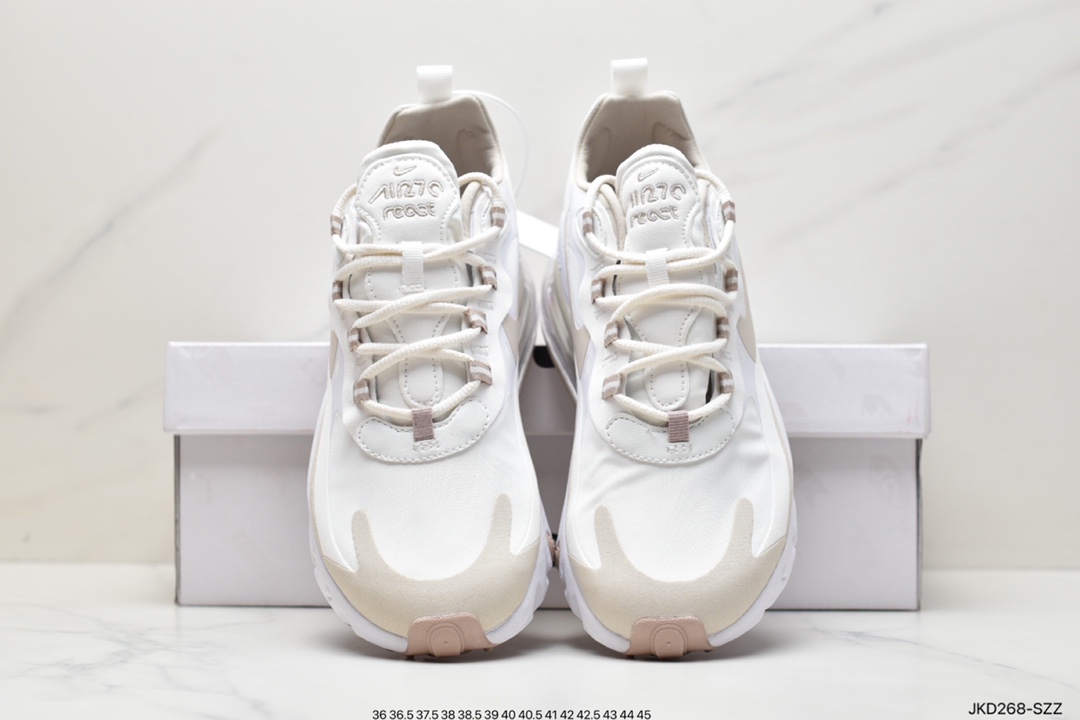 160 耐克Nike Air Max 270 React 270瑞亚赛车系列透气后半掌慢跑鞋 CJ0620
