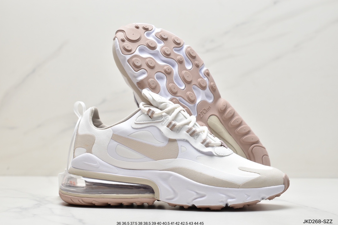 160 耐克Nike Air Max 270 React 270瑞亚赛车系列透气后半掌慢跑鞋 CJ0620