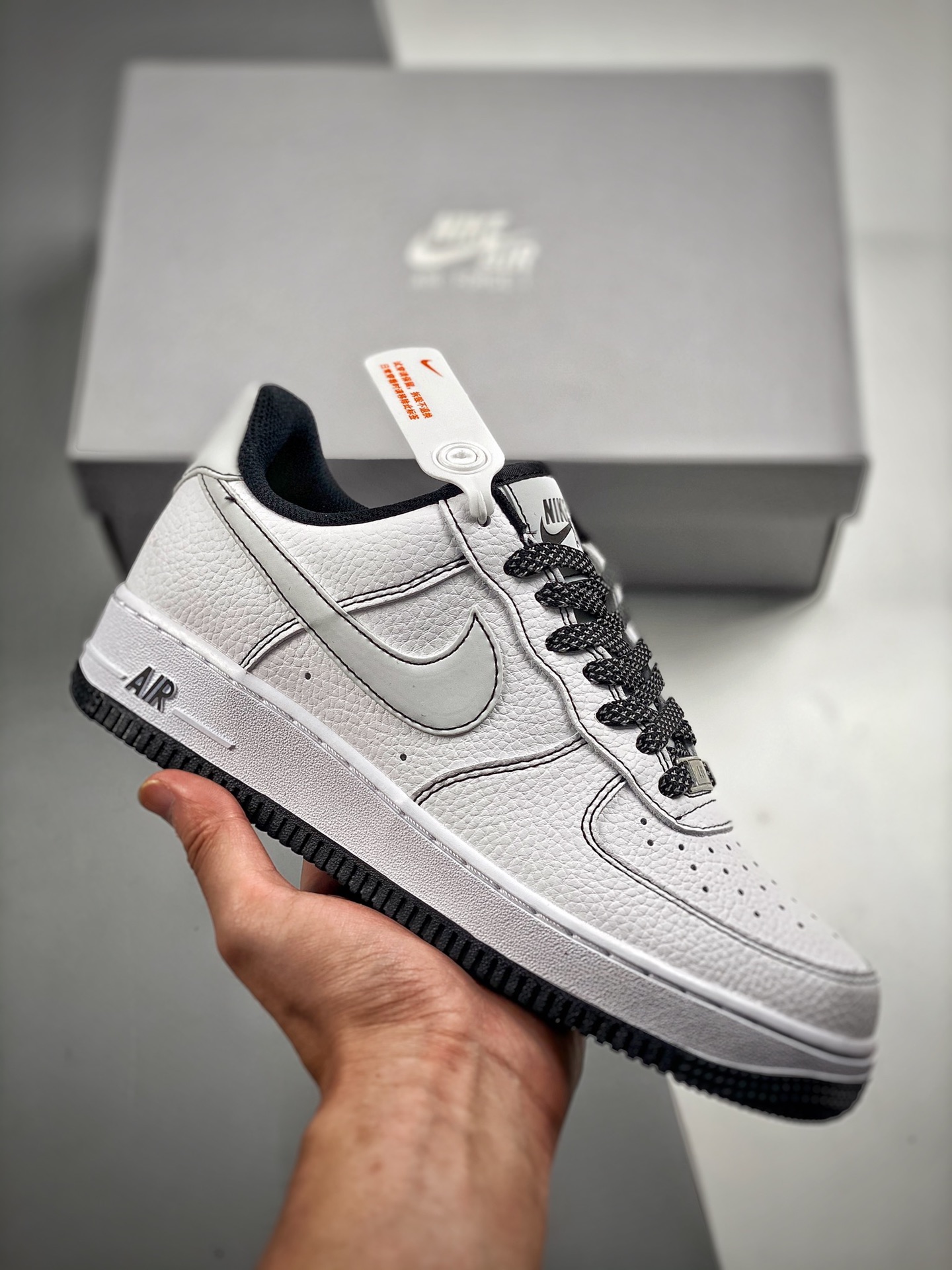 -4 Nike Air Force 1 Low'07 marcador blanco y negro horma original papel original crea estilo puro de fuerza aérea enfoc…