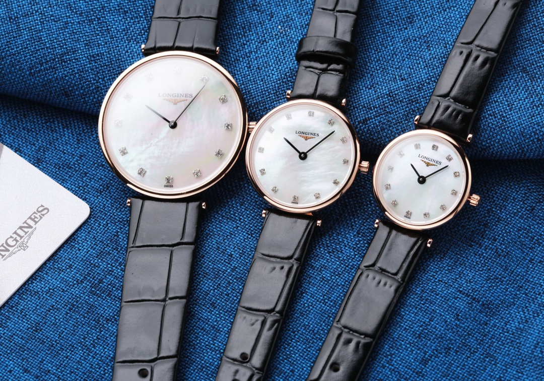 Longines Montre Classique La Grande avec Cadran Nacre et Bracelet en Cuir