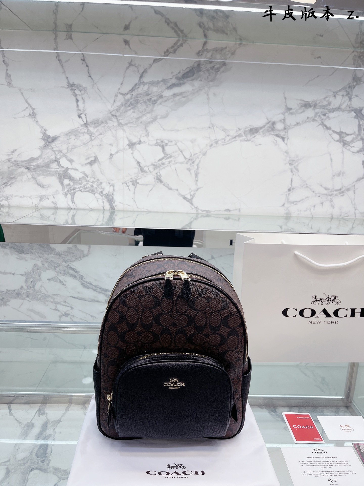 K5 牛皮版本 Coach Court 双肩 2022最 “Coach Track Coach 蔻驰 ”双肩包进口原厂面料超高清五金logo标志、专用里内里。超顺滑拉链、油边超平滑、做工精致每个细节到位规格 27 33cm