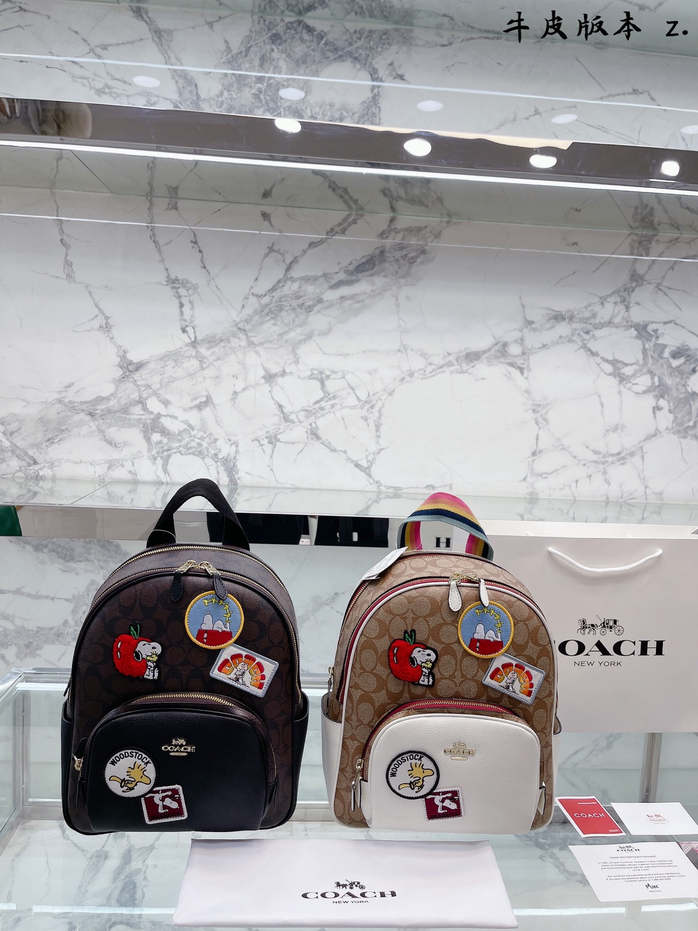 K5 牛皮版本 Coach Court 史努比联名 双肩 2022最 “Coach Track Coach 蔻驰 ”双肩包进口原厂面料超高清五金logo标志、专用里内里。超顺滑拉链、油边超平滑、做工精致每个细节到位规格 27 33cm