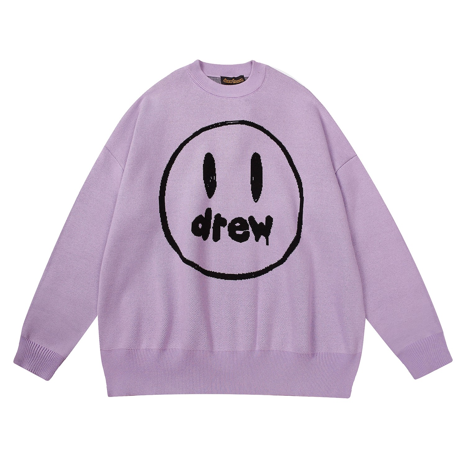Embroidered Purple Sweater with Round Collar in Sizes S-XL – YH#Y20