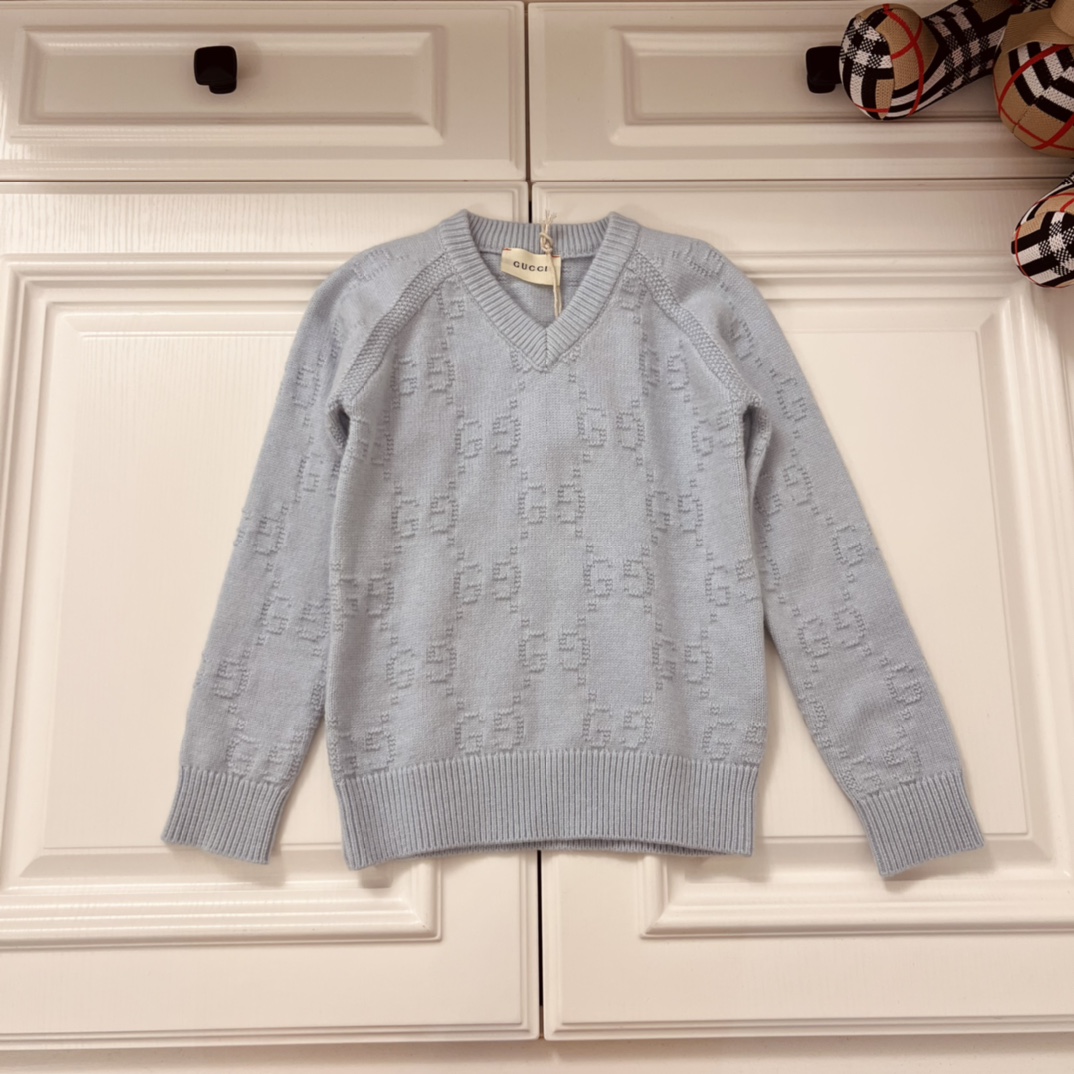 Clothing Sizes in G Family: 100-150 cm, Long-Sleeve Sweaters, V-Shirts, Shelled Fabric. - 图片 1
