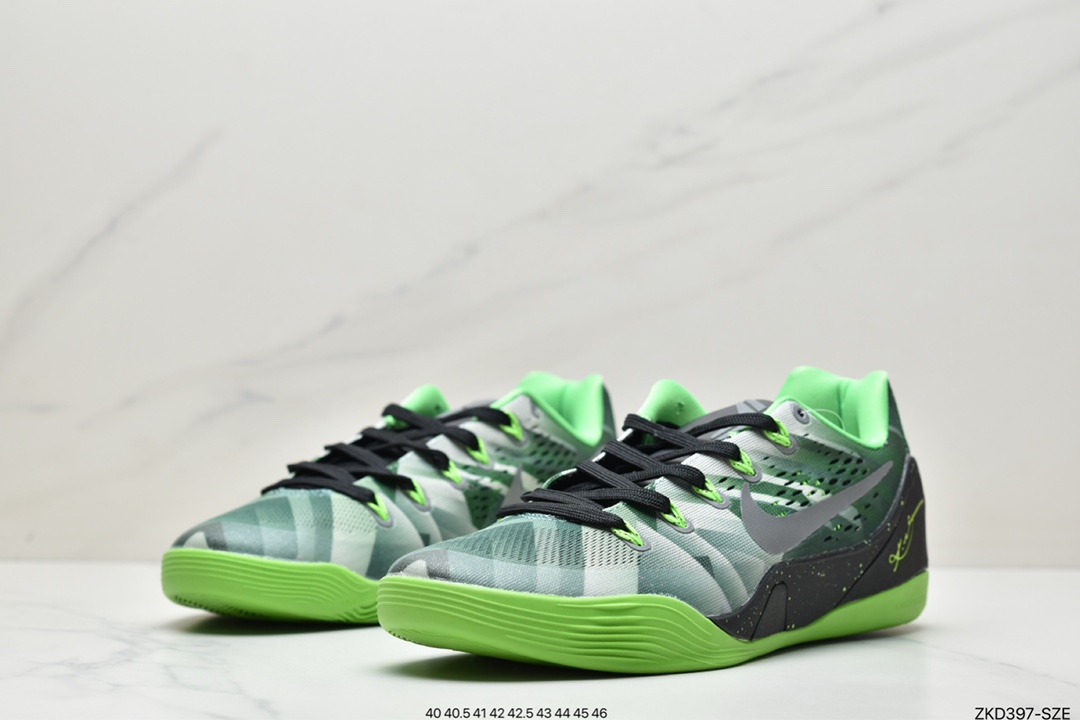 270 科比9代 灰绿紫色 630487-005 Nike Zoom Kobe IX 科比9专业实战运动篮球鞋