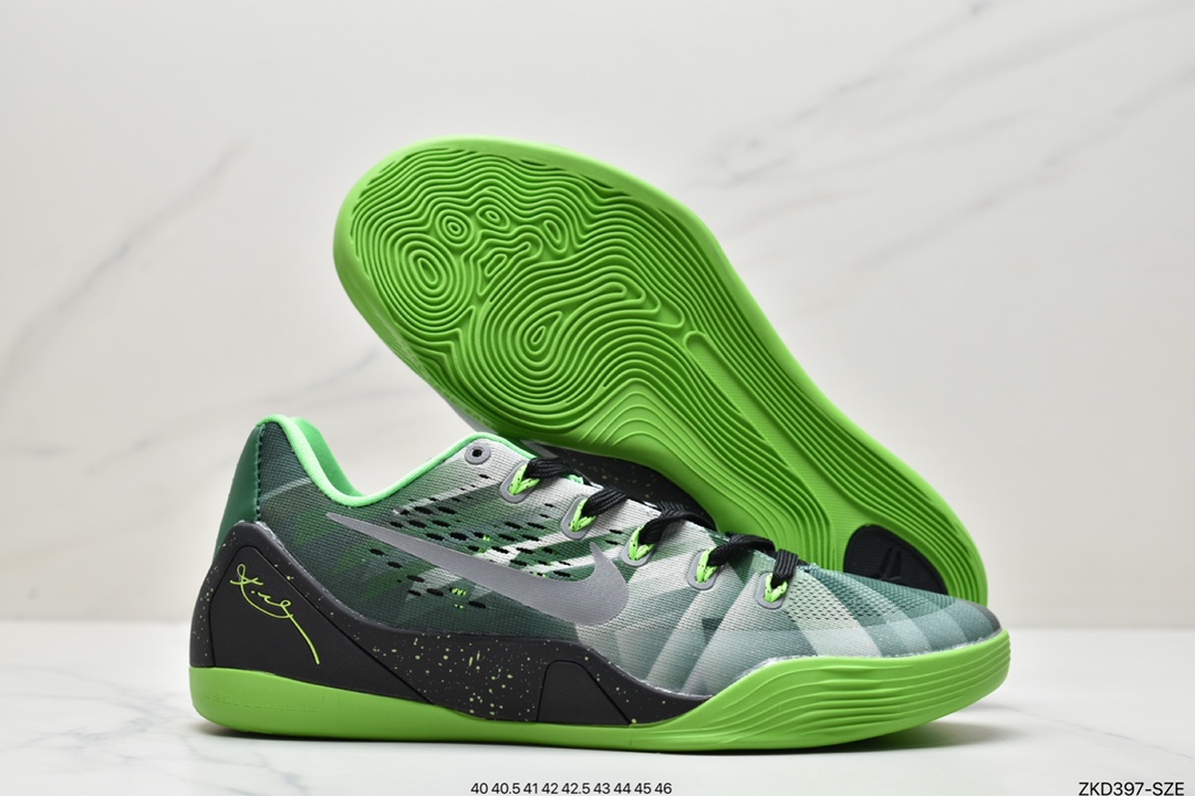 270 科比9代 灰绿紫色 630487-005 Nike Zoom Kobe IX 科比9专业实战运动篮球鞋