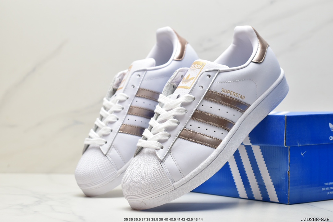 Adidas clover Originals Superstar ”Sail/Green/Lace” shell head series low help FY9022