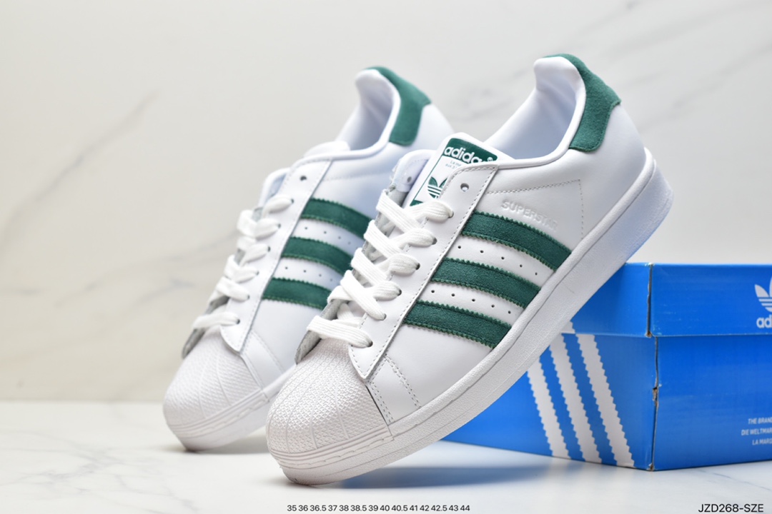 Adidas clover Originals Superstar ”Sail/Green/Lace” shell head series low help FY9022