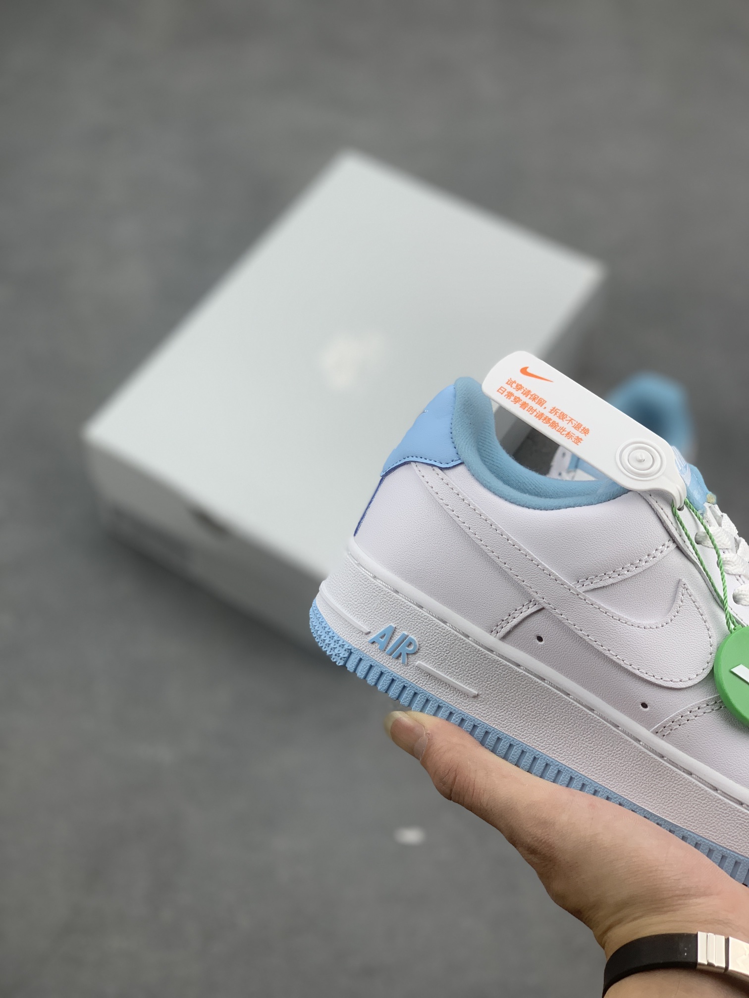 Nike Air Force 1 Low White/Blue Casual Sneakers - Style CD6915-103 6 i1661193044 1002 4