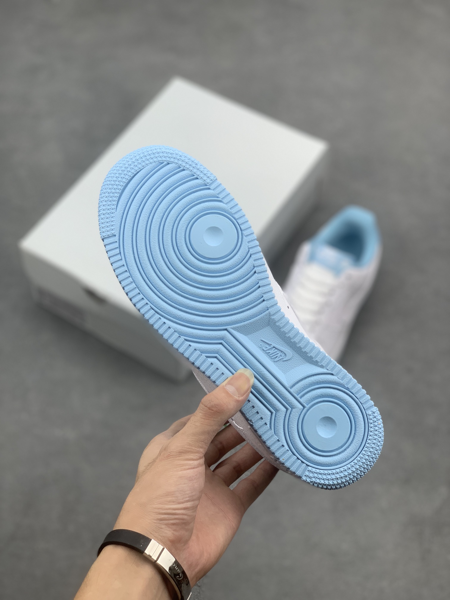 Nike Air Force 1 Low White/Blue Casual Sneakers - Style CD6915-103 7 i1661193044 187 5