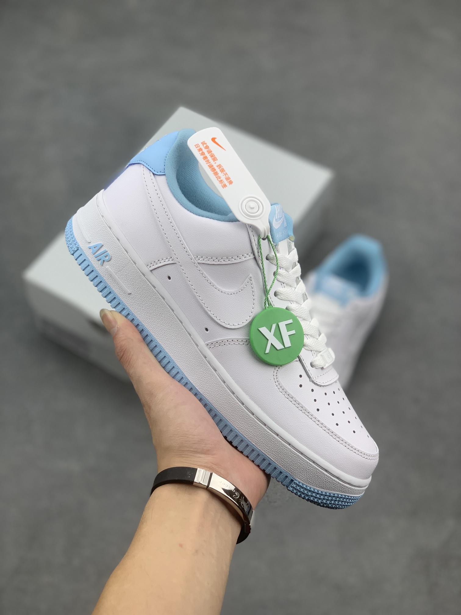Nike Air Force 1 Low White/Blue Casual Sneakers - Style CD6915-103 2 i1661193044 8560 0