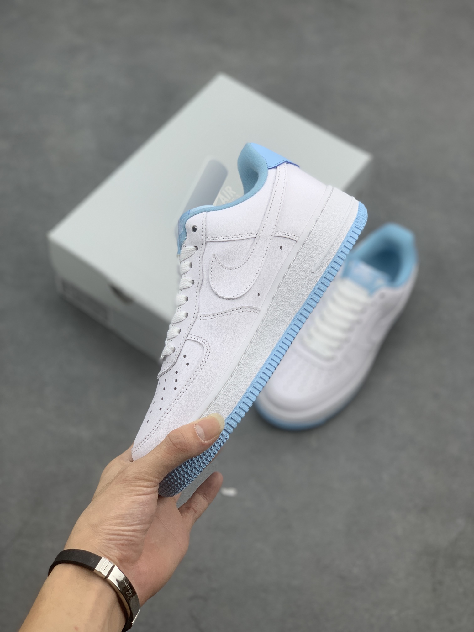 Nike Air Force 1 Low White/Blue Casual Sneakers - Style CD6915-103 4 i1661193044 8972 2