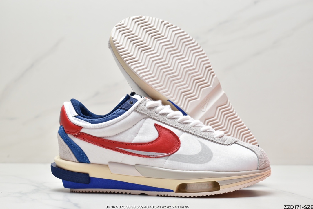 250 SACAI x Nike Cortez 4.0 联名解构复古潮流阿甘鞋 DQ0581-001