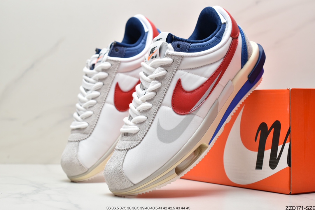 250 SACAI x Nike Cortez 4.0 联名解构复古潮流阿甘鞋 DQ0581-001