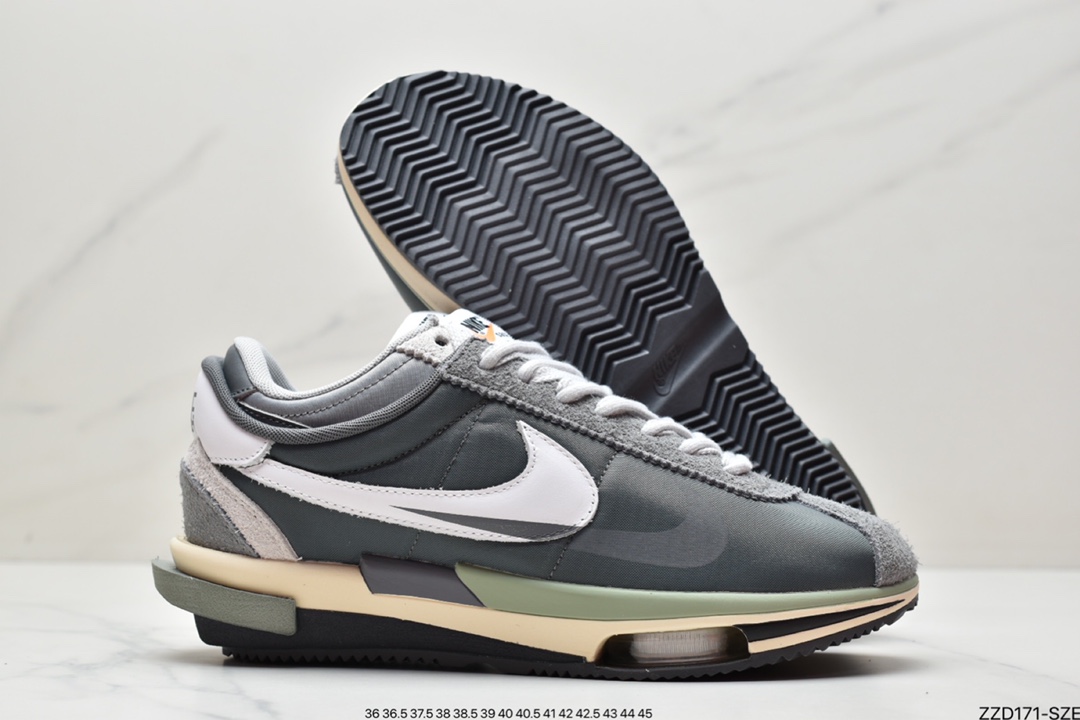 250 SACAI x Nike Cortez 4.0 联名解构复古潮流阿甘鞋 DQ0581-001
