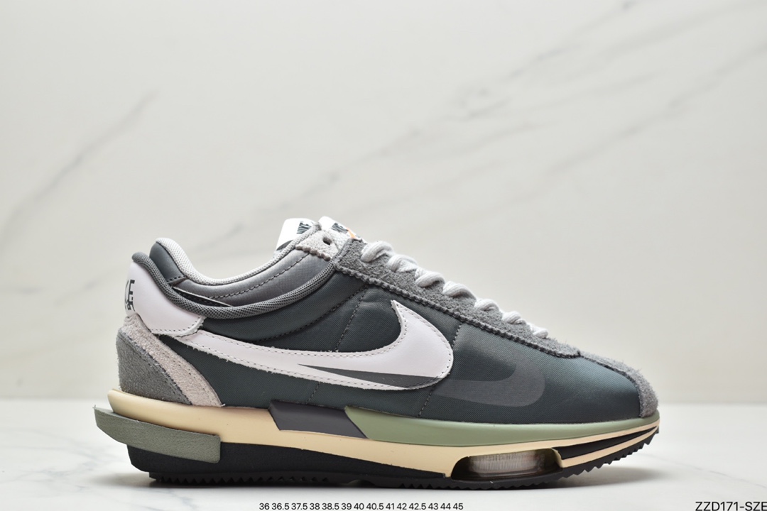 250 SACAI x Nike Cortez 4.0 联名解构复古潮流阿甘鞋 DQ0581-001