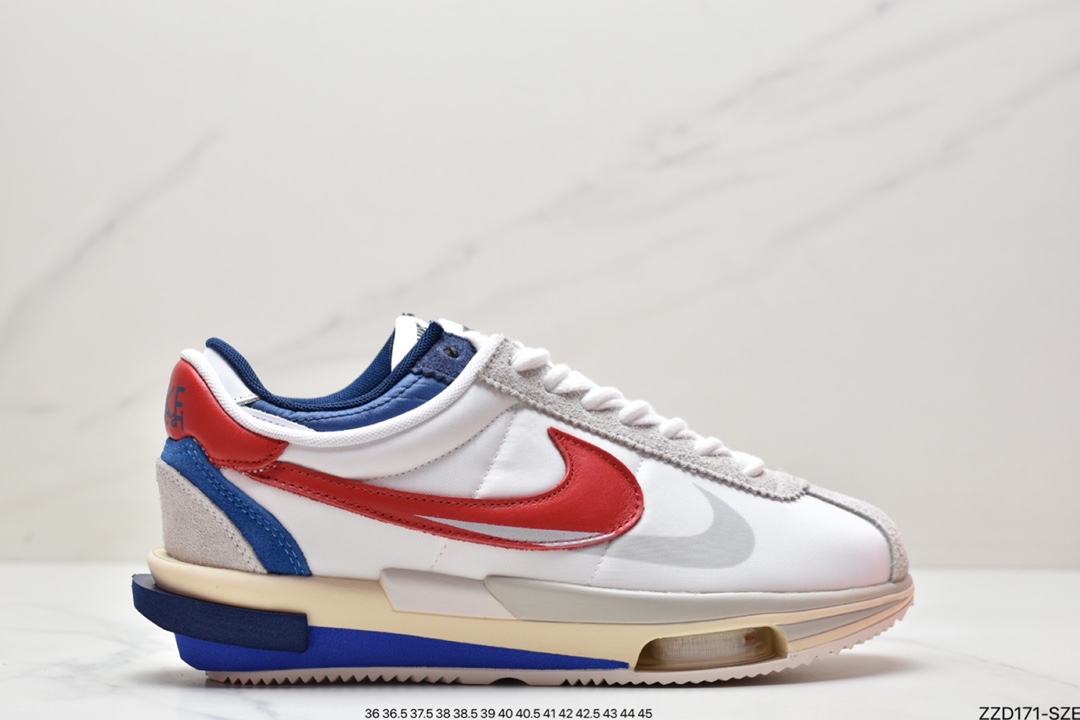 250 SACAI x Nike Cortez 4.0 联名解构复古潮流阿甘鞋 DQ0581-001
