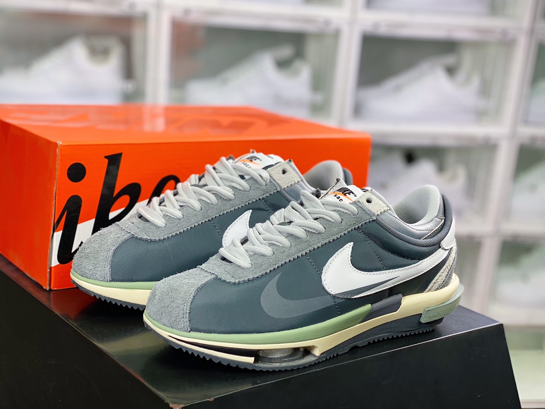 260 Sacai x Air Zoom Cortez SP 4.0”Grey White”4.0系列改良阿甘低帮解构厚底老爹风休闲运动慢跑鞋DQ0581-001
